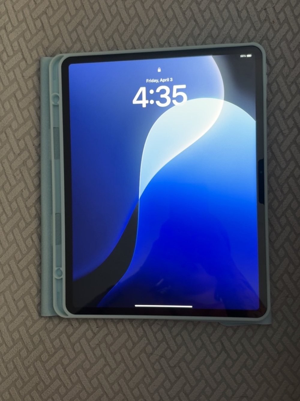 Apple iPad Air 13” Tablet with Blue Protective Case